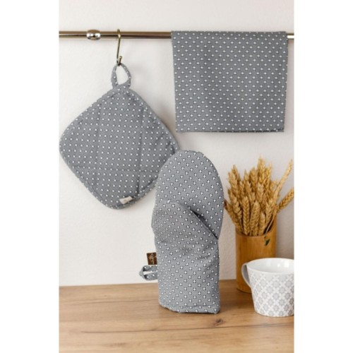 Кухонна прихватка Прованс Рукавичка Merry Christmas сіра (031459)