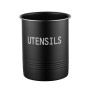 Підставка для кухонного приладдя Ardesto Midori 12х15.5см, метал, чорний (AR0915B)