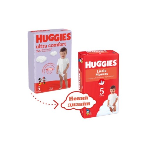 Підгузки Huggies Little Movers 5 (11-25 кг) M-pack, 126 шт (5029053583419)