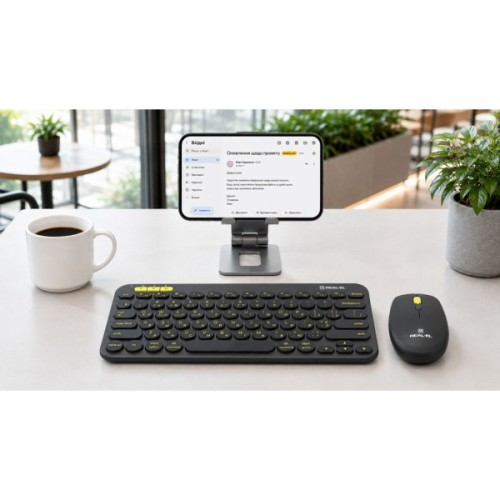 Комплект REAL-EL KIT-635W Wireless/Bluetooth Black (EL123100057)