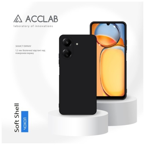 Чохол до мобільного телефона ACCLAB Silicone Case Xiaomi Redmi 13C 4G Black (1283126602511)