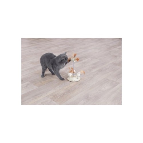 Іграшка для котів Trixie М'ячі з пір'ям на пружинах 15 x 30 см (4011905407210)