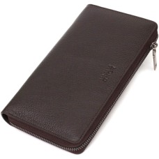 Гаманець Bond Accessories З одним відділенням з натуральної шкіри Коричнева (22032)