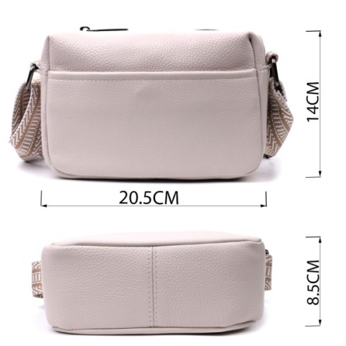 Сумка Vintage Жіноча на одне відділення з натуральної шкіри Біла (22602)