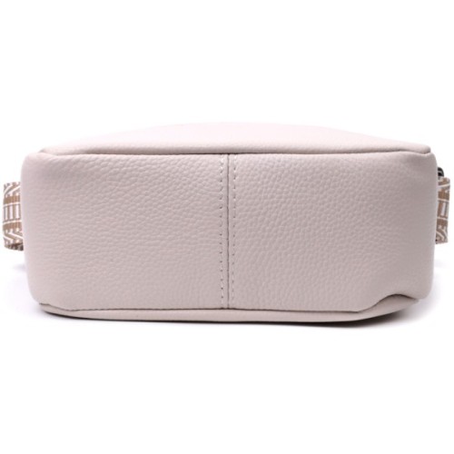 Сумка Vintage Жіноча на одне відділення з натуральної шкіри Біла (22602)