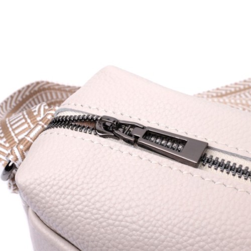 Сумка Vintage Жіноча на одне відділення з натуральної шкіри Біла (22602)