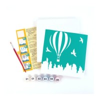 Картина по номерам Rosa Політ над містом 20 х 20 см (4823098540694)