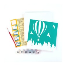 Картина по номерам Rosa Політ над містом 20 х 20 см (4823098540694)