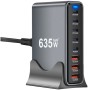 Зарядний пристрій XoKo 2xUSB-C PD3.1 140W + 2xUSB-C PD100W + 1xUSB-C PD65W + 3xUSB QC30W GaN (QC-600)