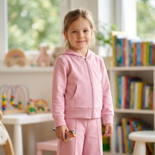 Спортивний костюм дитячий Breeze на блискавці з капюшоном (21207-152G-pink)