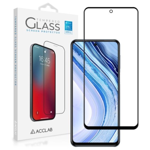 Скло захисне ACCLAB Full Glue Xiaomi Redmi Note 9 Pro/Note 9 Pro Max Black (1283126508790)