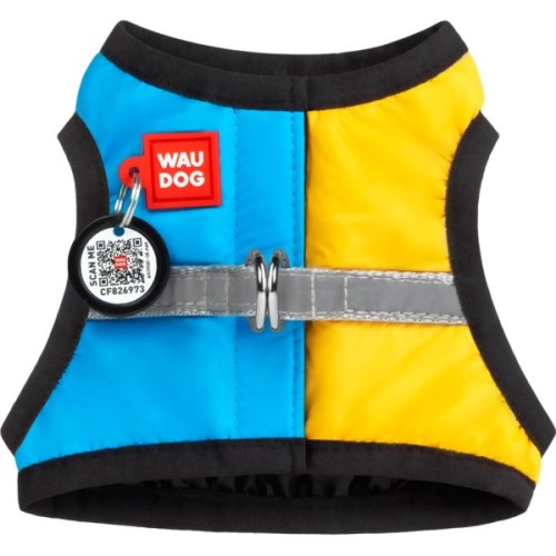 Шлея для собак WAUDOG Clothes з QR паспортом Colors of freedom S1 (227-4020)