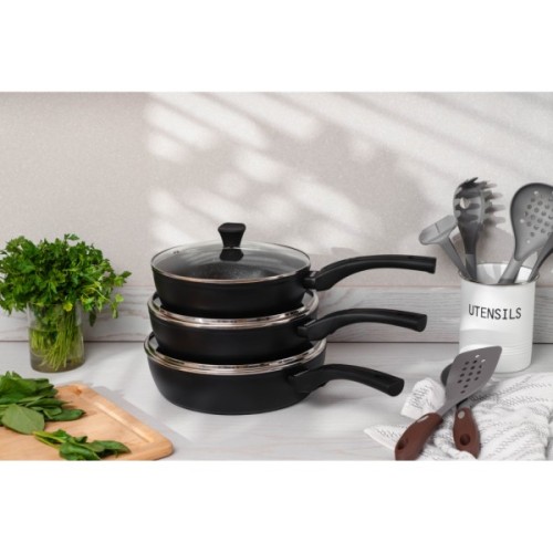 Сковорода Ardesto Gemini Livorno, 28см, алюміній, чорний (AR1228A)