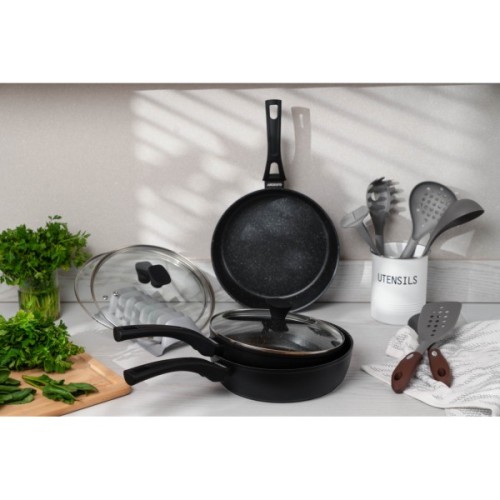 Сковорода Ardesto Gemini Livorno, 28см, алюміній, чорний (AR1228A)