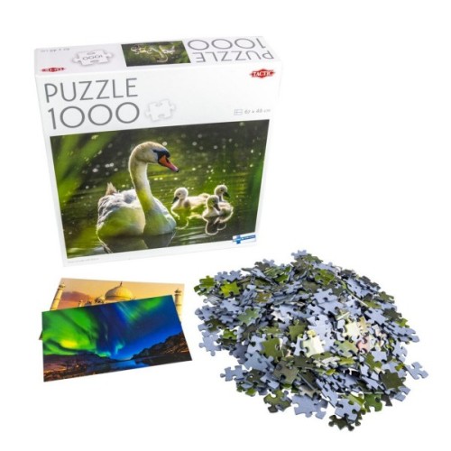 Пазл Tactic Лебідь на озері з малюками, 1000 елементів (59218)