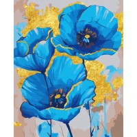 Картина по номерам Santi Блакитні маки, 40*50 см, поталь (955267)