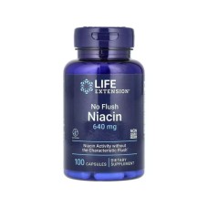 Вітамінно-мінеральний комплекс Life Extension Ніацин, Вітамін В3, 640 мг, No Flush Niacin, 100 капсул (LEX-37310)