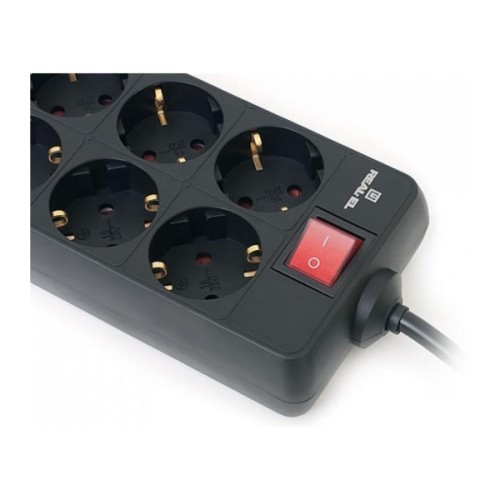 Мережевий фільтр живлення REAL-EL REAL-EL RS-8 PROTECT, 1.8m, black (EL122300021)