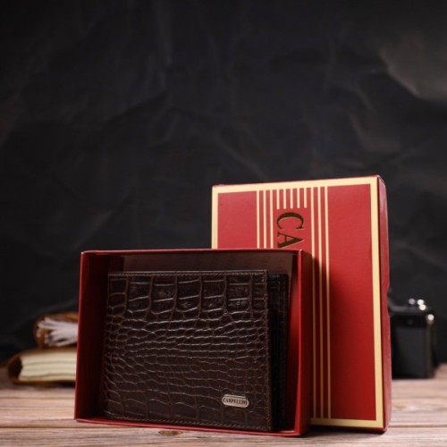 Гаманець Canpellini З натуральної шкіри Коричневий (21763)