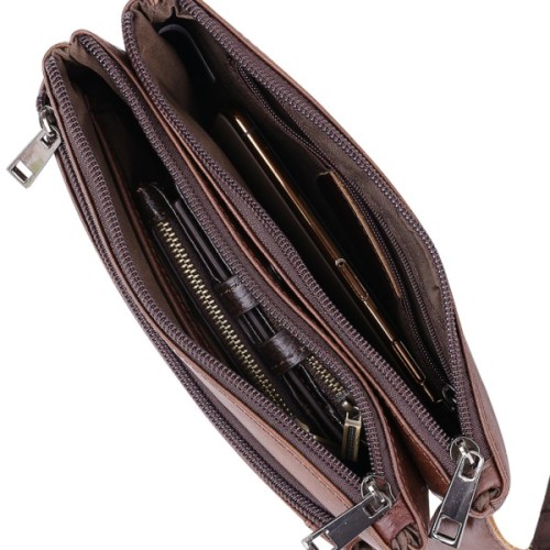 Сумка Vintage На пояс унісекс Коричнева (20457)