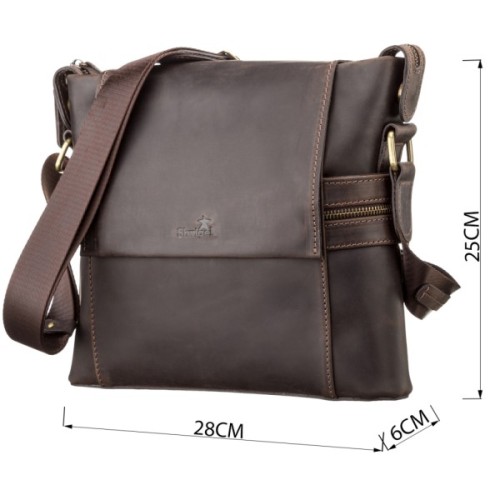 Сумка Shvigel Шкіряна Коричнева (11097)