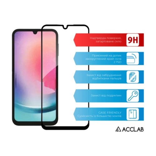 Скло захисне ACCLAB Full Glue Samsung A24 5G (1283126573682)