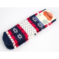 Шкарпетки дитячі Bross махрові новорічні (9901-2-4-blue)