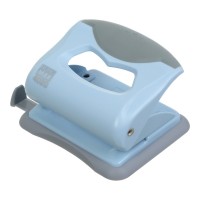 Діркопробивач Buromax пластиковий PASTEL, до 20 аркушів, 125 х 95 х 65 мм, блакитний (BM.4020-14)