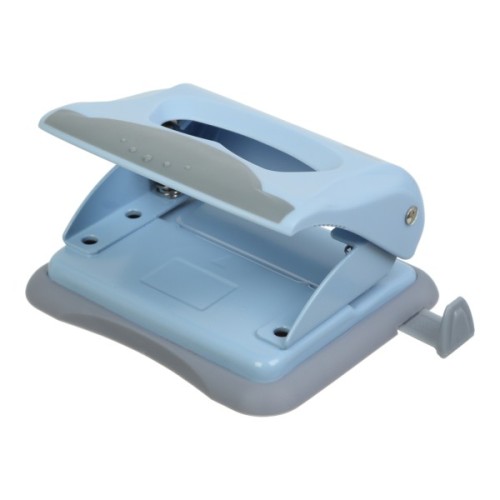 Діркопробивач Buromax пластиковий PASTEL, до 20 аркушів, 125 х 95 х 65 мм, блакитний (BM.4020-14)