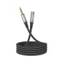 Кабель мультимедійний 3.5mm M to 3.5mm F 2.0m Gray HOCO (6931474762160)