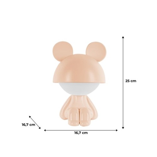 Нічник Kite Світильник LED з акумулятором Cute Mouse, персиковий (K25-316-2-4)