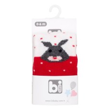 Колготки дитячі Bibaby із зайчиком (68312-68-red)