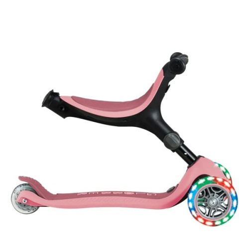 Самокат Globber серії Go Up Active 360 пастельно-рожевий Колеса з підсвічуванням (749-310)
