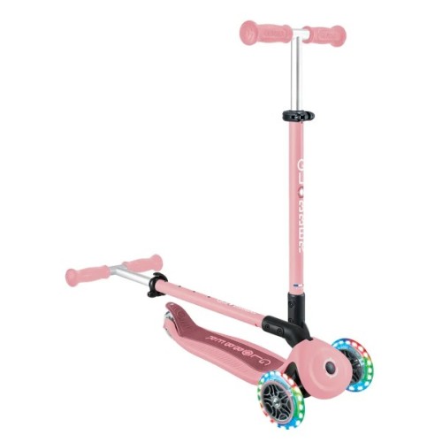 Самокат Globber серії Go Up Active 360 пастельно-рожевий Колеса з підсвічуванням (749-310)