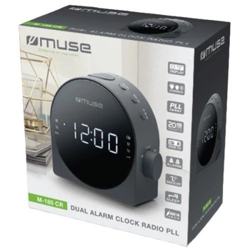 Настільний годинник Muse радіо-годинник (M-185 CR)