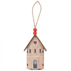 Прикраса декоративна YES! Fun Будиночок 10 см Дерево LED (975067)