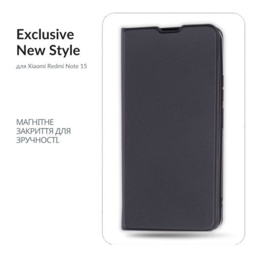Чохол до мобільного телефона BeCover Exclusive New Style Xiaomi Redmi Note 15 4G Black (715931)