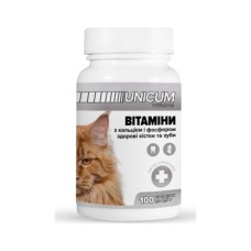 Вітаміни для котів Unicum PREMIUM зуби та кістки 100 табл. (4820150201814)