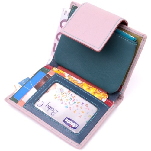 Портмоне ST Leather З натуральної шкіри Бежеве (19452)