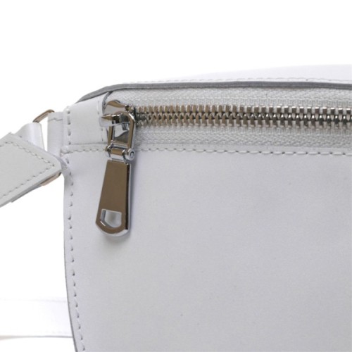 Сумка Shvigel Шкіряна бананка Біла (16384)