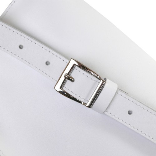 Сумка Shvigel Шкіряна бананка Біла (16384)