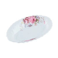 Блюдо Vittora "Рожевий Букет" Wave 22,5 см (V-225PB-F)