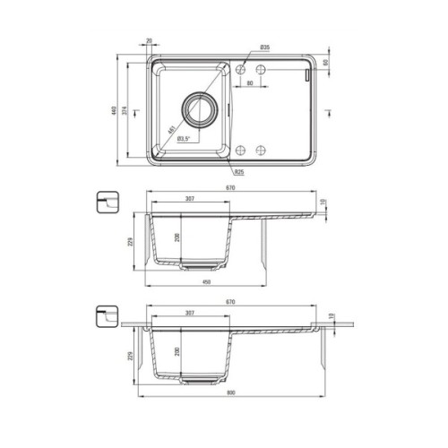 Мийка кухонна Deante Momi (ZKM_G11A)
