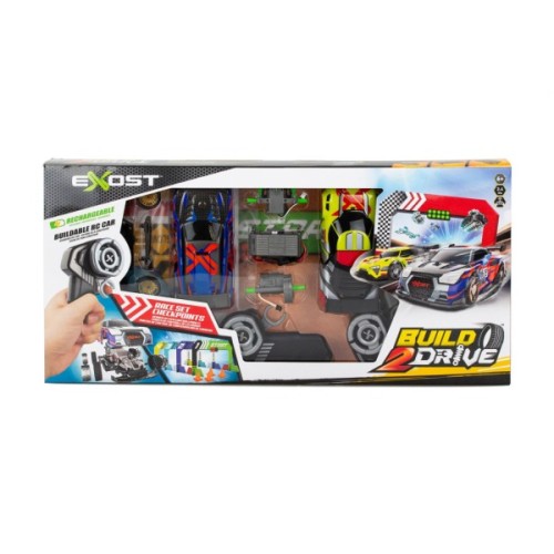 Ігровий набір Silverlit BUILD 2 DRIVE DUO PACK RACE SET, РК, 2,4 GHz (ГГц), жовта та синя (20705)