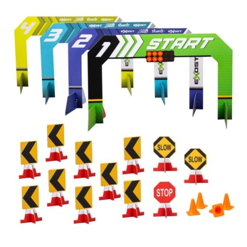 Ігровий набір Silverlit BUILD 2 DRIVE DUO PACK RACE SET, РК, 2,4 GHz (ГГц), жовта та синя (20705)