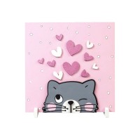 Набір для творчості Rosa Talent Картина 3D Кошеня ДВП ґрунтоване 18х18 см (4823098535676)