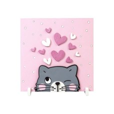 Набір для творчості Rosa Talent Картина 3D Кошеня ДВП ґрунтоване 18х18 см (4823098535676)