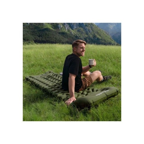Матрац надувний Naturehike CNK2550WS019, 200х125х6.5 см, зелений, із мішком для надування (6977465869593)
