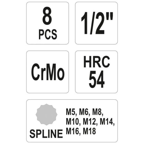 Набір торцевих головок Yato YT-1069
