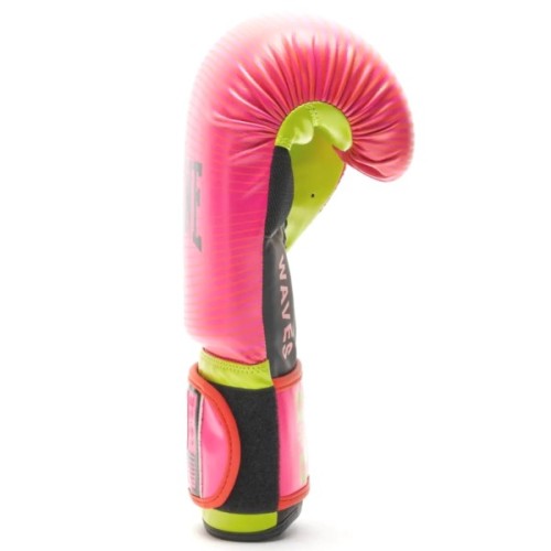 Боксерські рукавички Leone GN313 Waves Fuxia 12 унцій (капа в комплекті) (GN313_Fuxia_12oz)